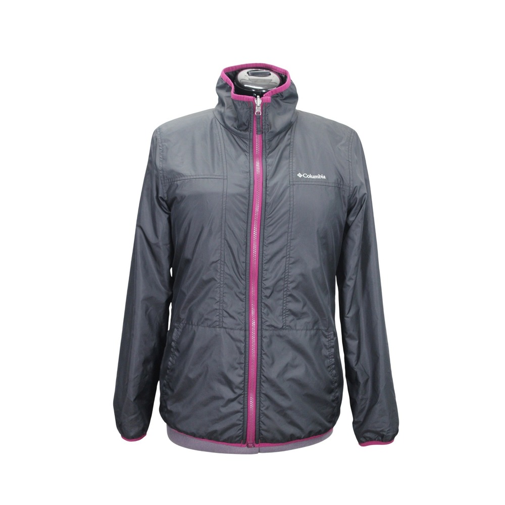 Columbia Reversible Jacket Women's Medium Fleece Lined‎ Mock Neck Outdoor Active